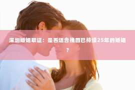 深圳婚姻取证:是否适合挽回已持续25年的婚姻? 深圳婚姻取证:是否适合挽回已持续25年的婚姻?