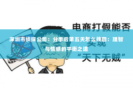 深圳市侦探公司：分手后第五天怎么挽回：理智与情感的平衡之道