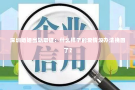 深圳婚姻出轨取证:什么样子的爱情没办法挽回了? 深圳婚姻出轨取证:什么样子的爱情没办法挽回了?