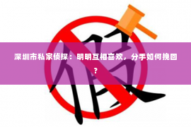 深圳市私家侦探：明明互相喜欢，分手如何挽回？